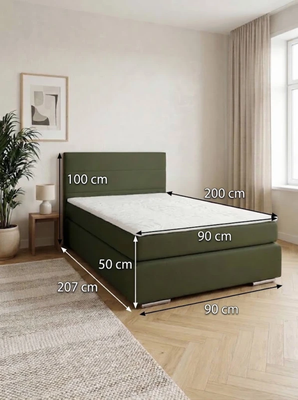 Łóżko kontynentalne Alex 90x200 zielone.jpg