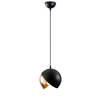 Lampa wisząca czarna + miedź