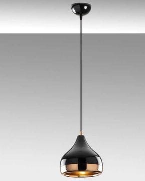 Lampa wisząca czarna o średnicy 17 cm