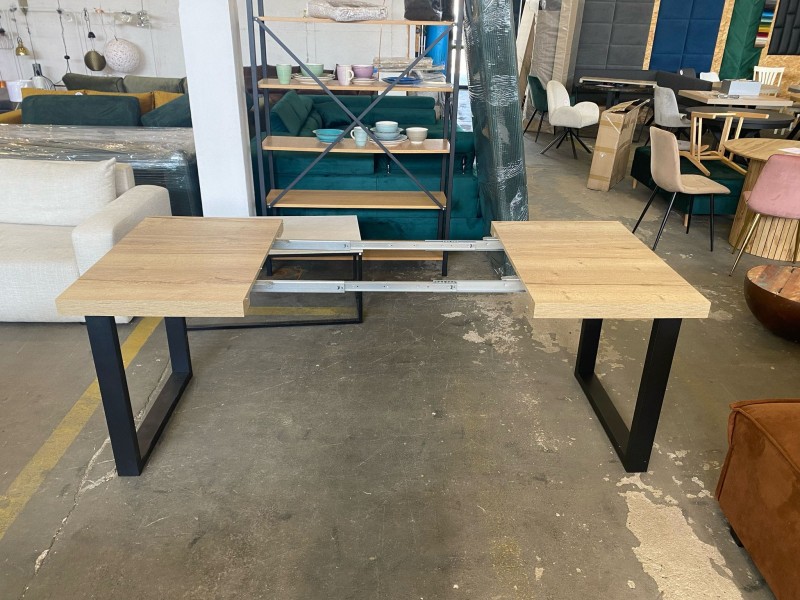 Stół prostokątny rozkładany 80x120/220 metalowa podstawa