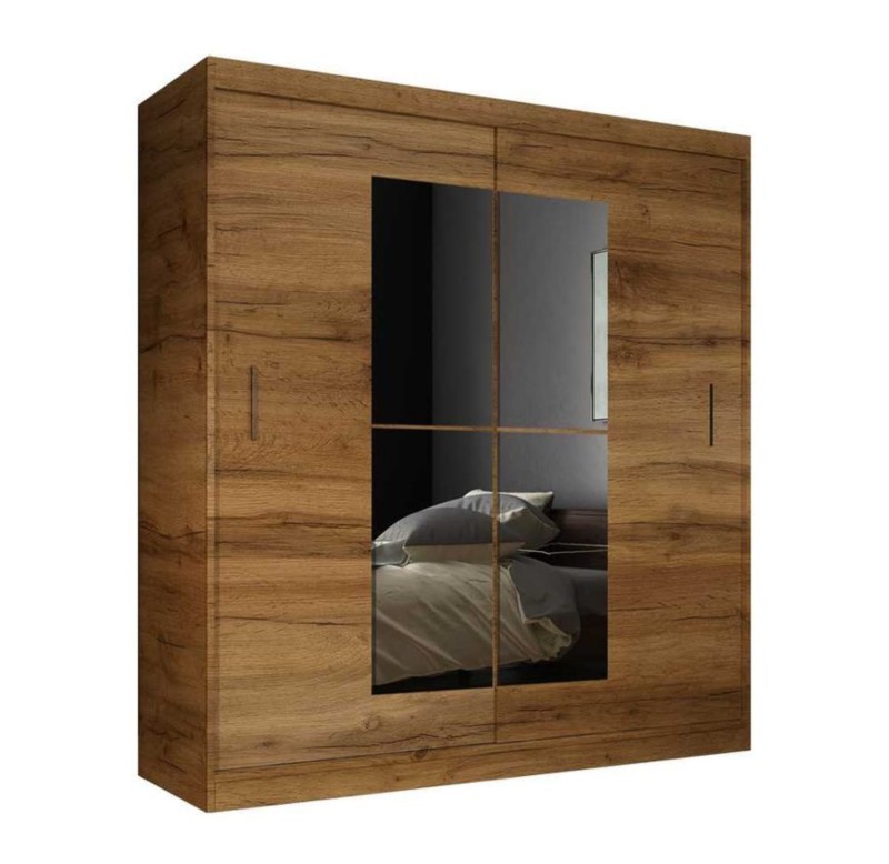 Szafa VANILLA / 150 cm / z lustrami /dąb lancelot
