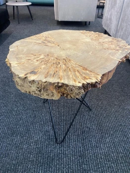 Stolik okrągły drewniany Topola