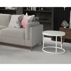 Stolik Kawowy Okrągły Loft – Elegancja i Industrialny Urok dla Nowoczesnego Salonu