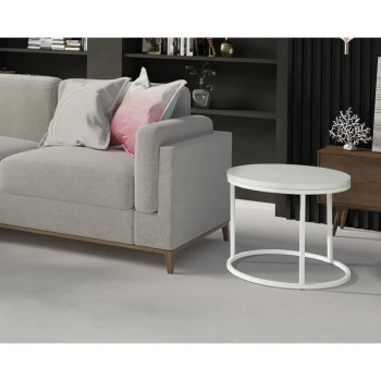 Stolik Kawowy Okrągły Loft – Elegancja i Industrialny Urok dla Nowoczesnego Salonu