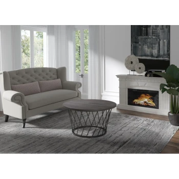 Stolik Kawowy Okrągły Otoman Loft – Elegancja i Industrialny Urok