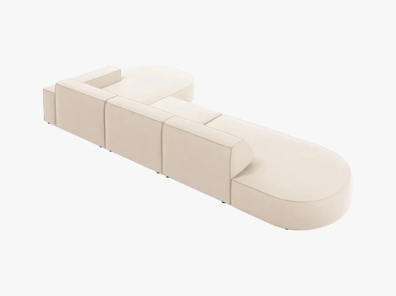 Narożnik Kora z zaokrąglonym szezlongiem