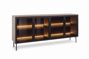 LUMI KOMODA 181 4D + LED Dąb Dunin
