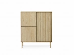 KOMODA WYSOKA TAVO 3D Dąb Cremona + MDF Cremona 
