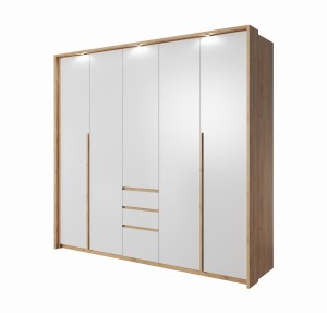 SZAFA XELO A 230 DĄB CRAFT ZŁOTY /BIAŁY