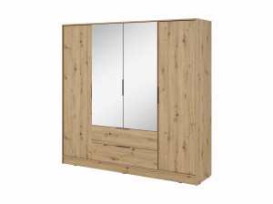 SZAFA KELLY Z LUSTREM 4D DĄB ARTISAN