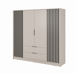 SZAFA NELLI 4D CASHMERE/LAMELA CZARNA 