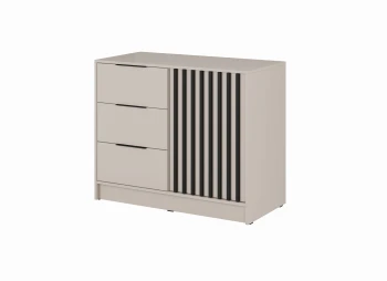 KOMODA NELLY 2D CASHMERE/LAMELA CZARNA 