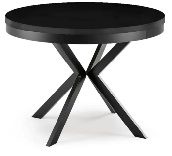 Stół z obręczą Czarny/ Czarny 100-180 cm